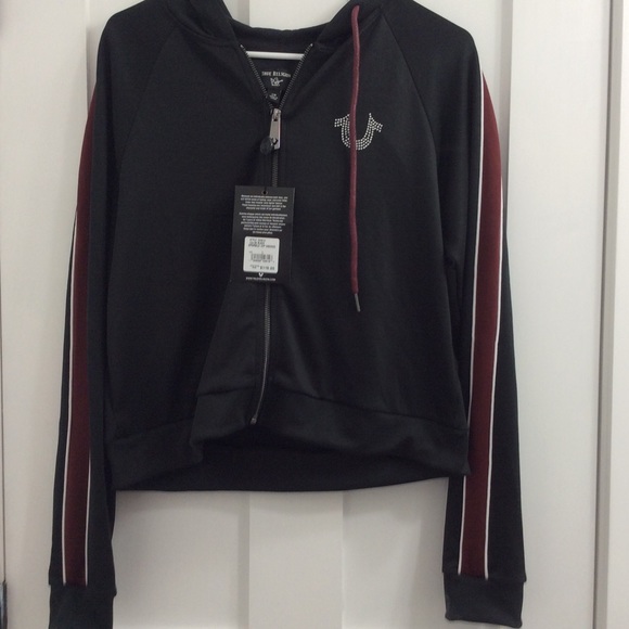 True Religion Tops - TRUE RELIGION SPARKLE Zip Front Hoodie